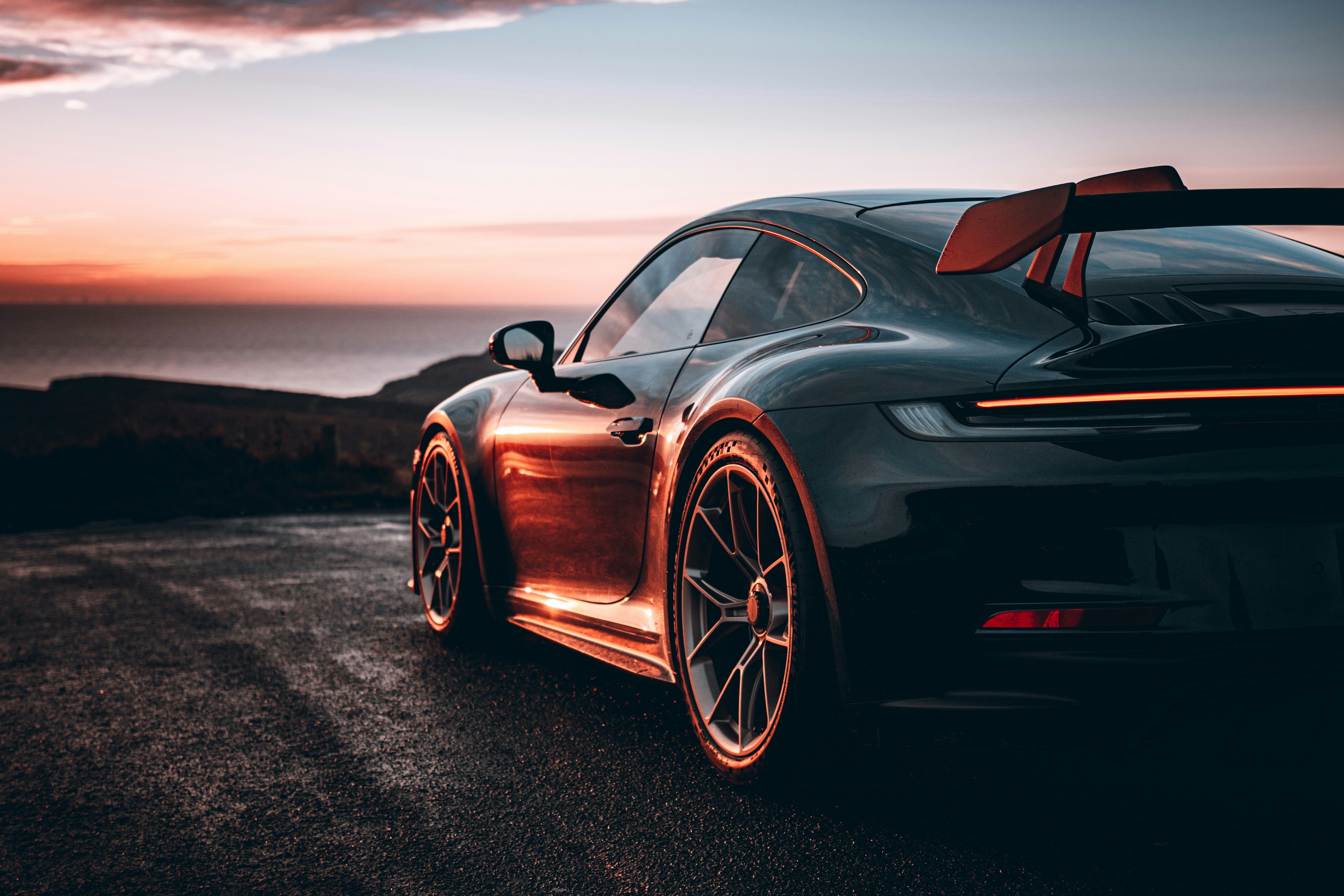 Porsche GT3 RS at sunset